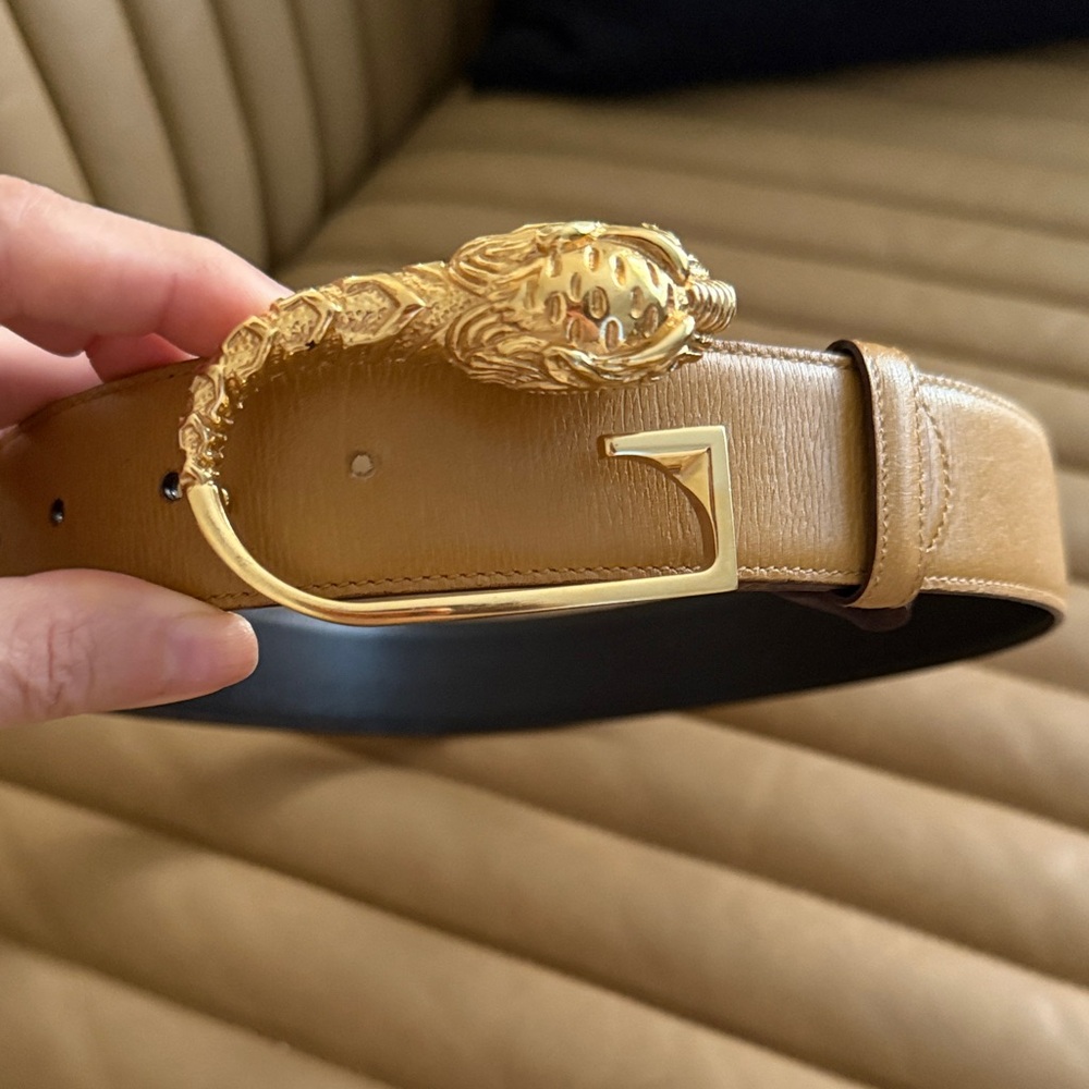 GUCCI DIONYSUS Camel Leather G Belt (RARE)